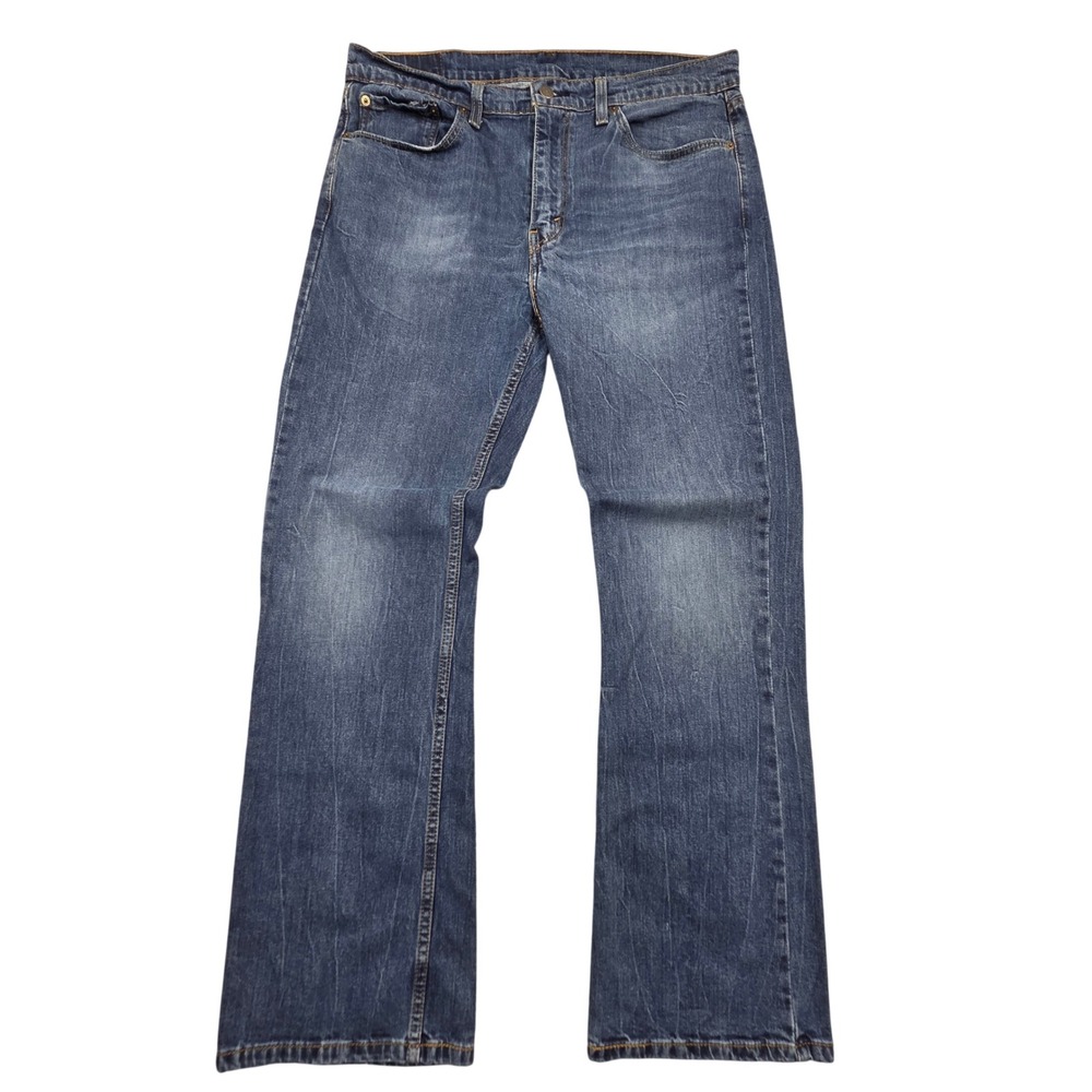 Levis 527 Slim Bootcut Jeans Blue Mens 36x32 Medium Wash Denim